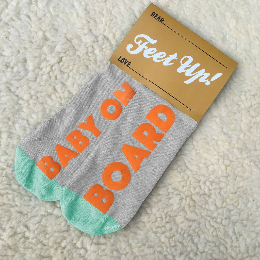 Baby on Board 'Feet Up' socks for pregnant mums and mums-to-be