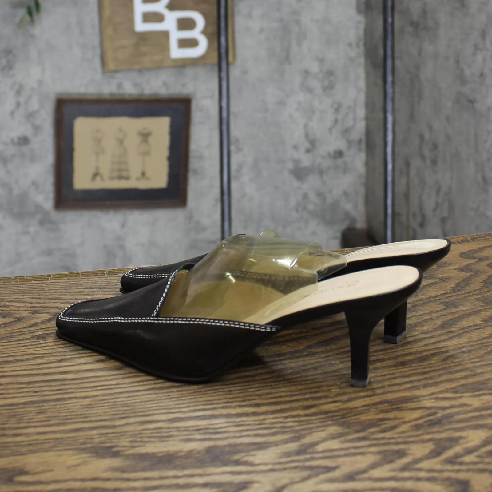 Bandolino Womens Vintage Contrast Stitch Heels 1673ec5b75fb47 Black 5.5M