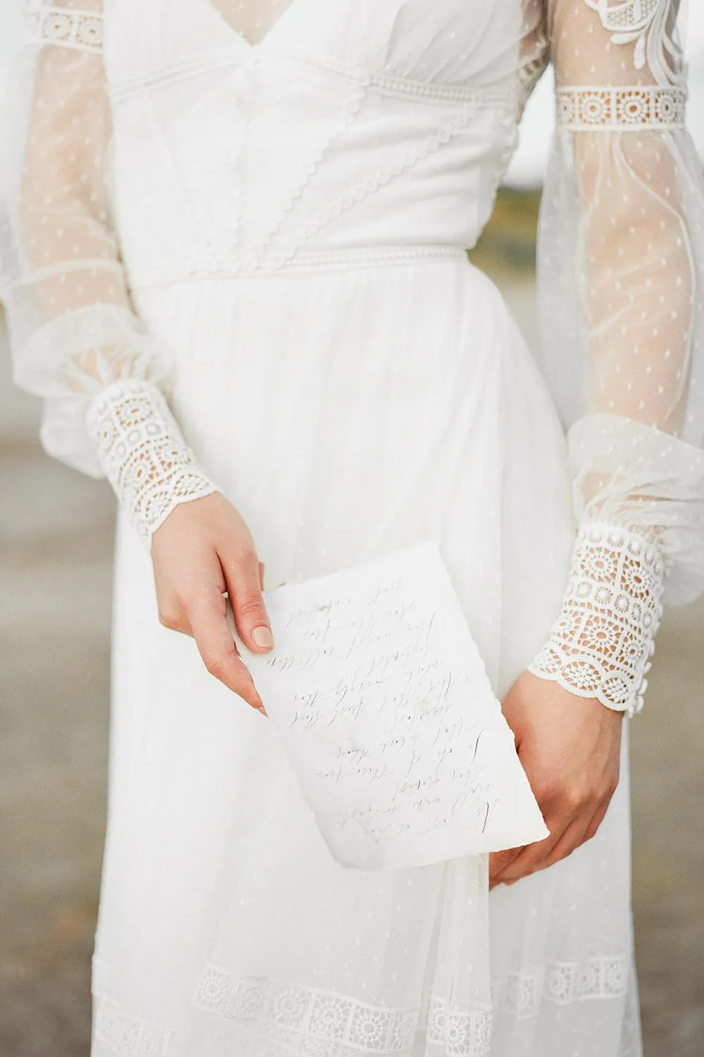 Beautiful A Line Bateau Sweep Train Long Sleeves Romantic Tulle Beach Bridal Gown Wedding Dresses OHD156