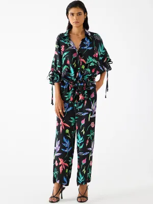 Black Botanica Drawstring Set