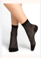 Bleuforet-Silk Lace Trainer Socks-6468