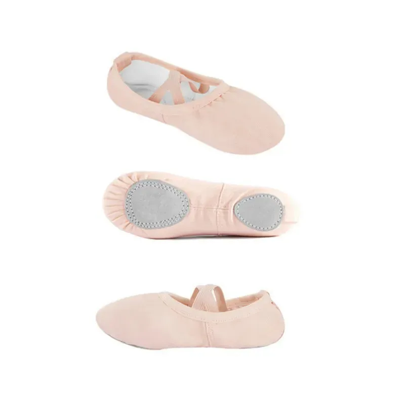 Canvas Ballet Dancing Slippers for Girls and Women - Soft Sole Practice Shoes