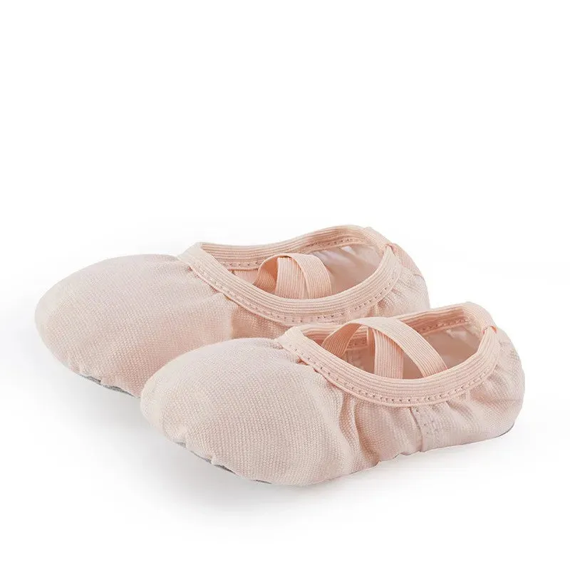 Canvas Ballet Dancing Slippers for Girls and Women - Soft Sole Practice Shoes