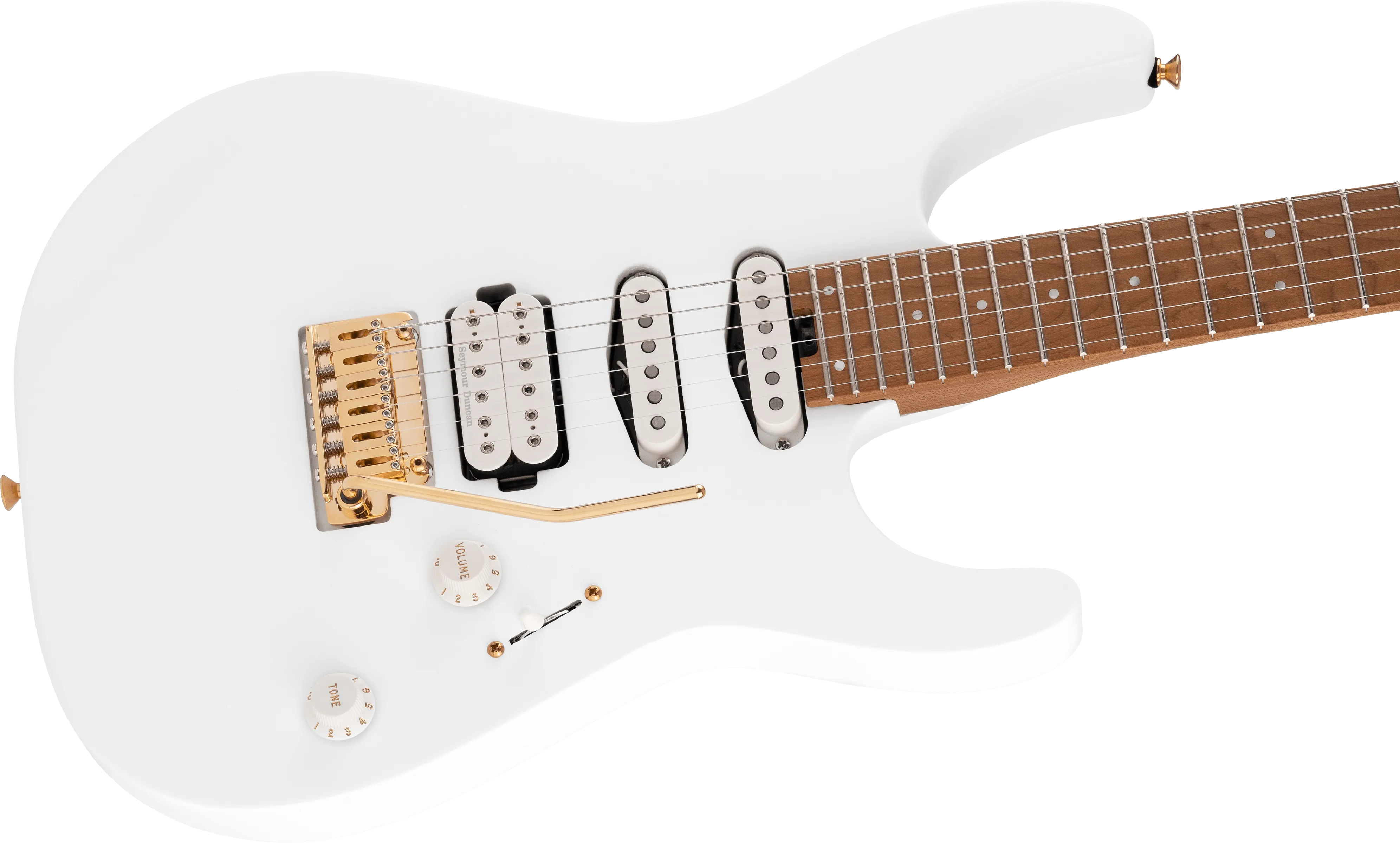 Charvel Pro-Mod DK24 HSS 2PT CM, Caramelized Maple Fingerboard, Snow White 2969413576