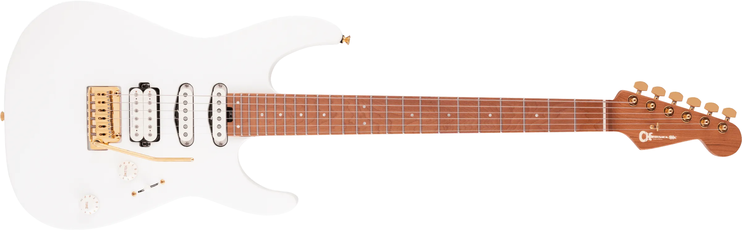 Charvel Pro-Mod DK24 HSS 2PT CM, Caramelized Maple Fingerboard, Snow White 2969413576