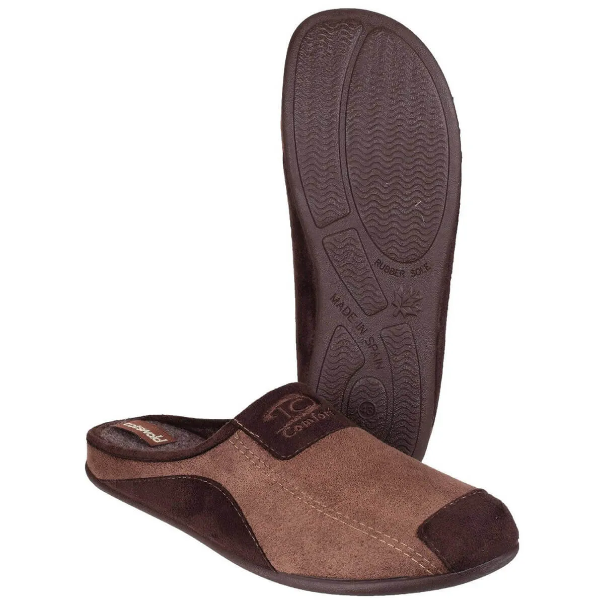 Cotswold Westwell Mens Suede Loafer Mule Slippers