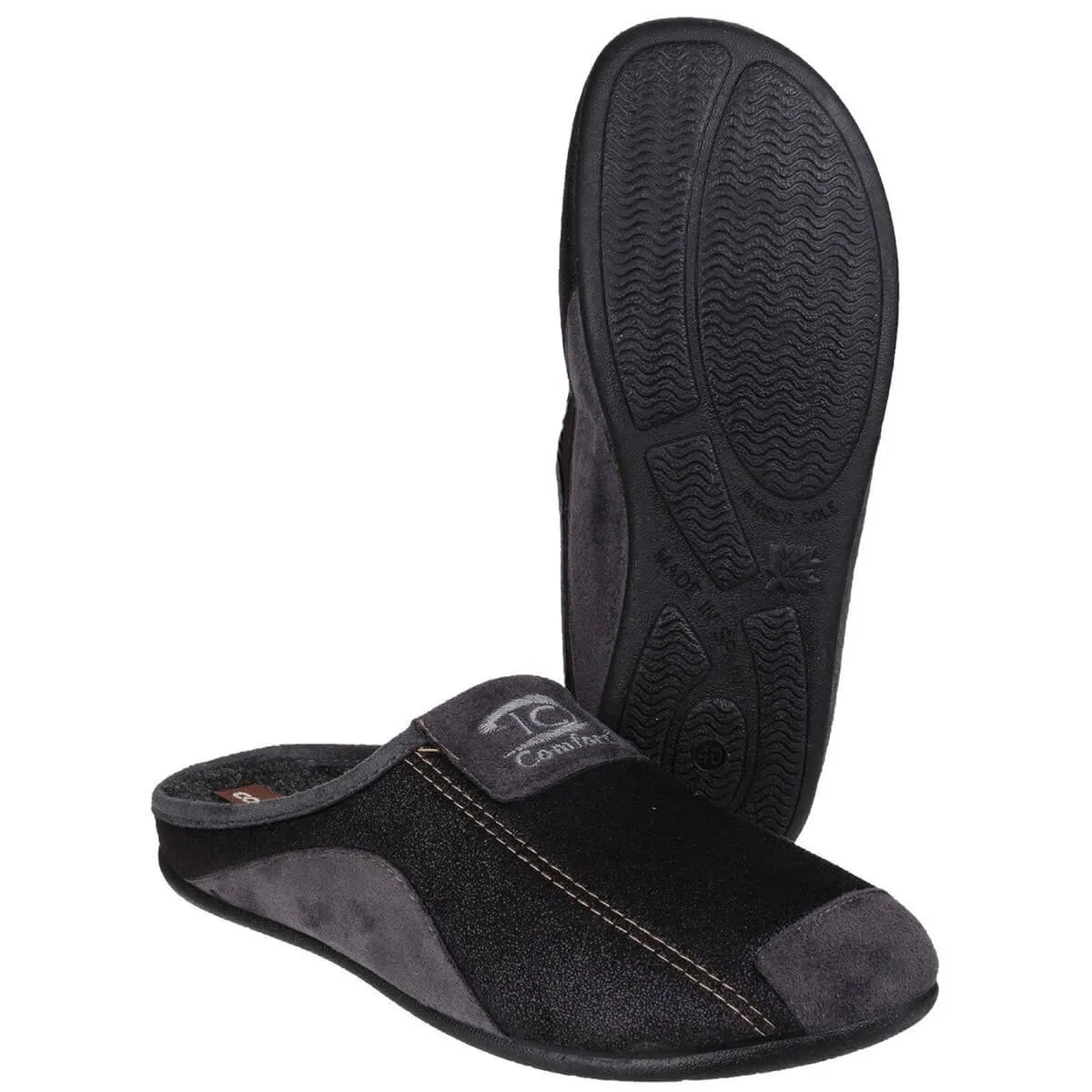 Cotswold Westwell Mens Suede Loafer Mule Slippers
