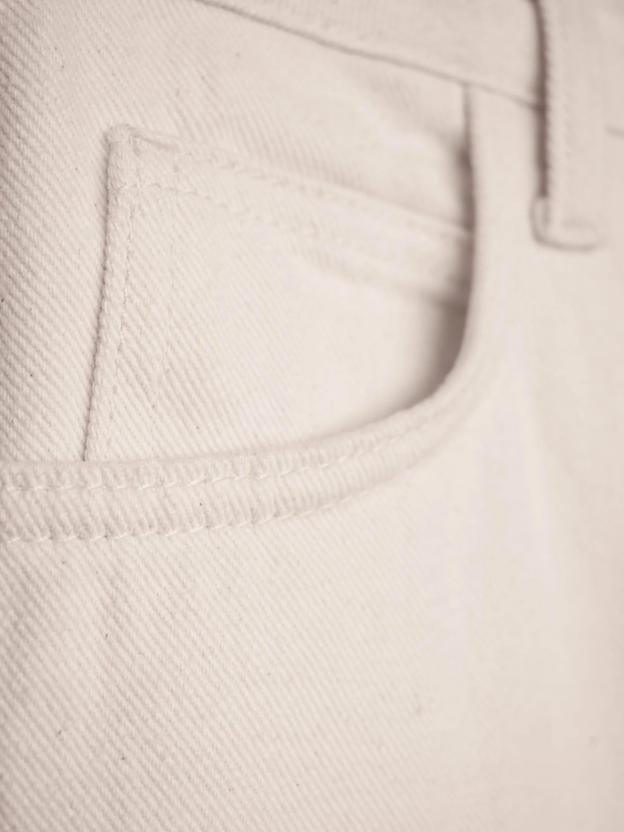 Cream Straight Jeans