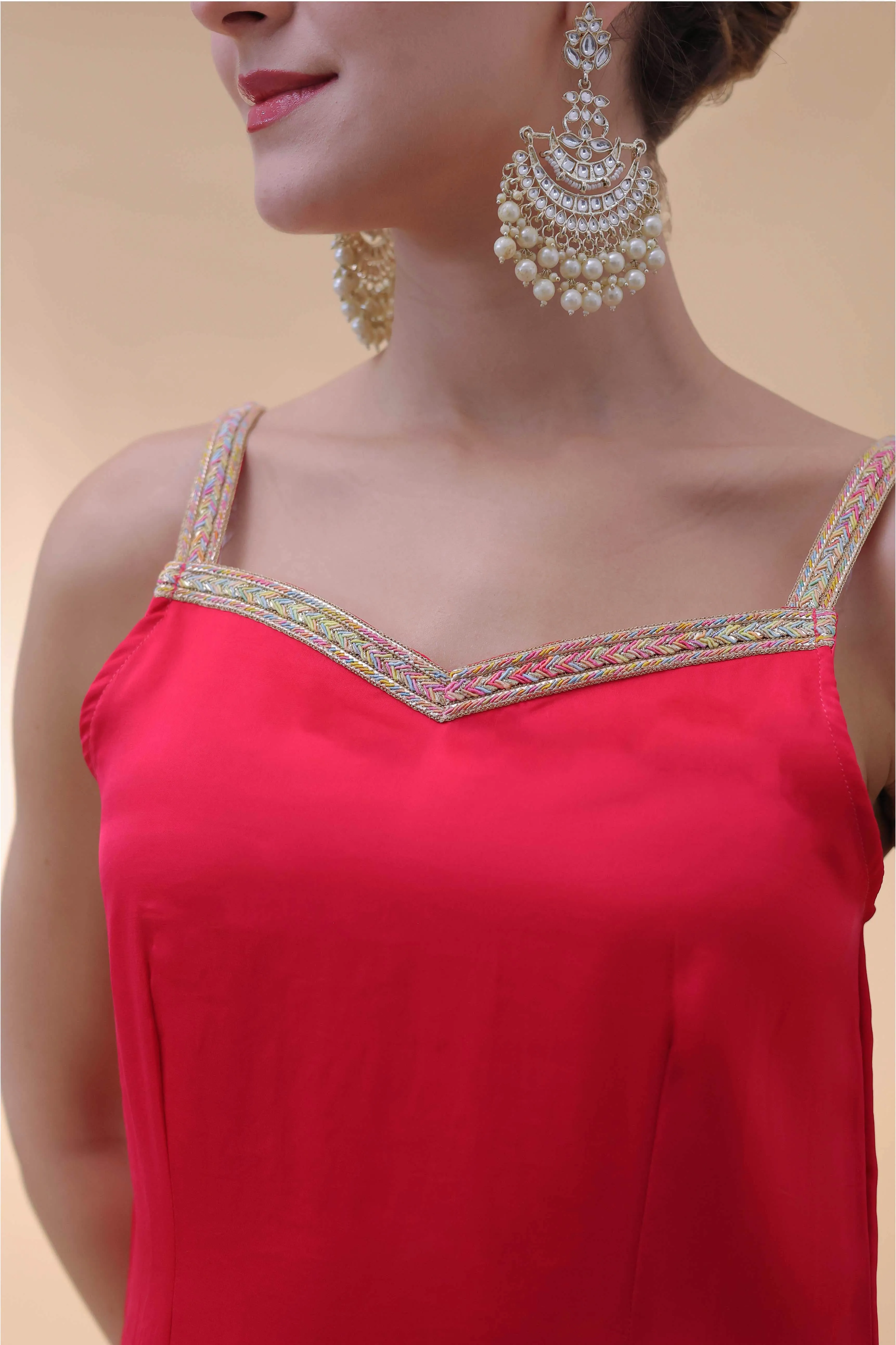 Crimson Charm Sharara Set