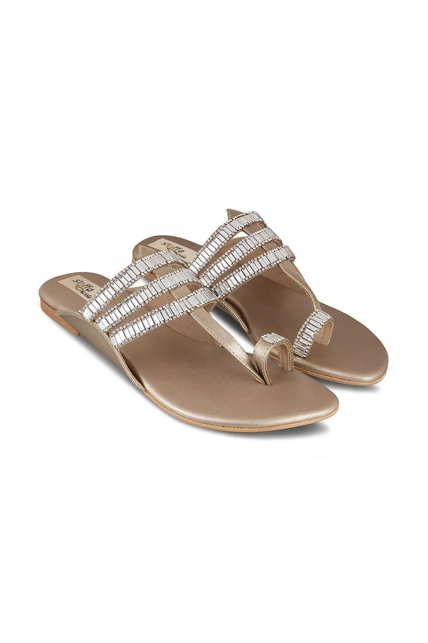 Crystal K Flats Champagne
