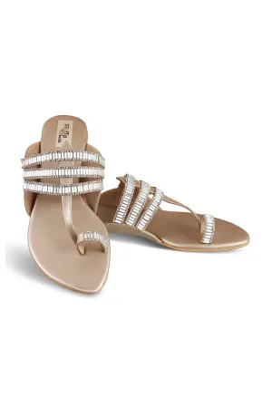 Crystal K Flats Champagne