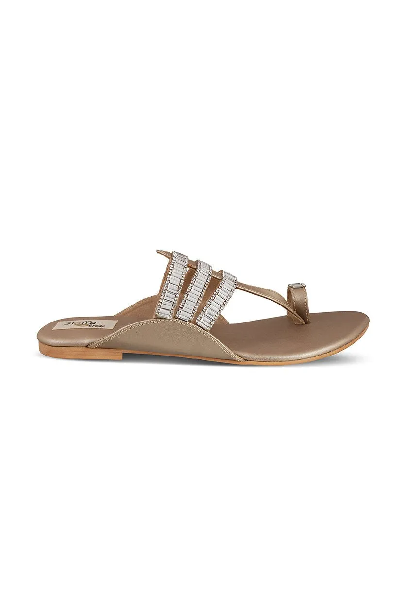 Crystal K Flats Champagne