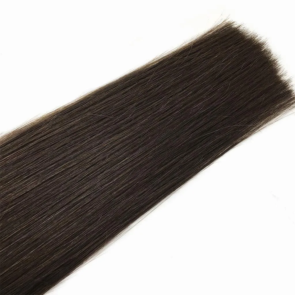 Dark Brown 20pcs 50g Straight Tape in Hair Extensions