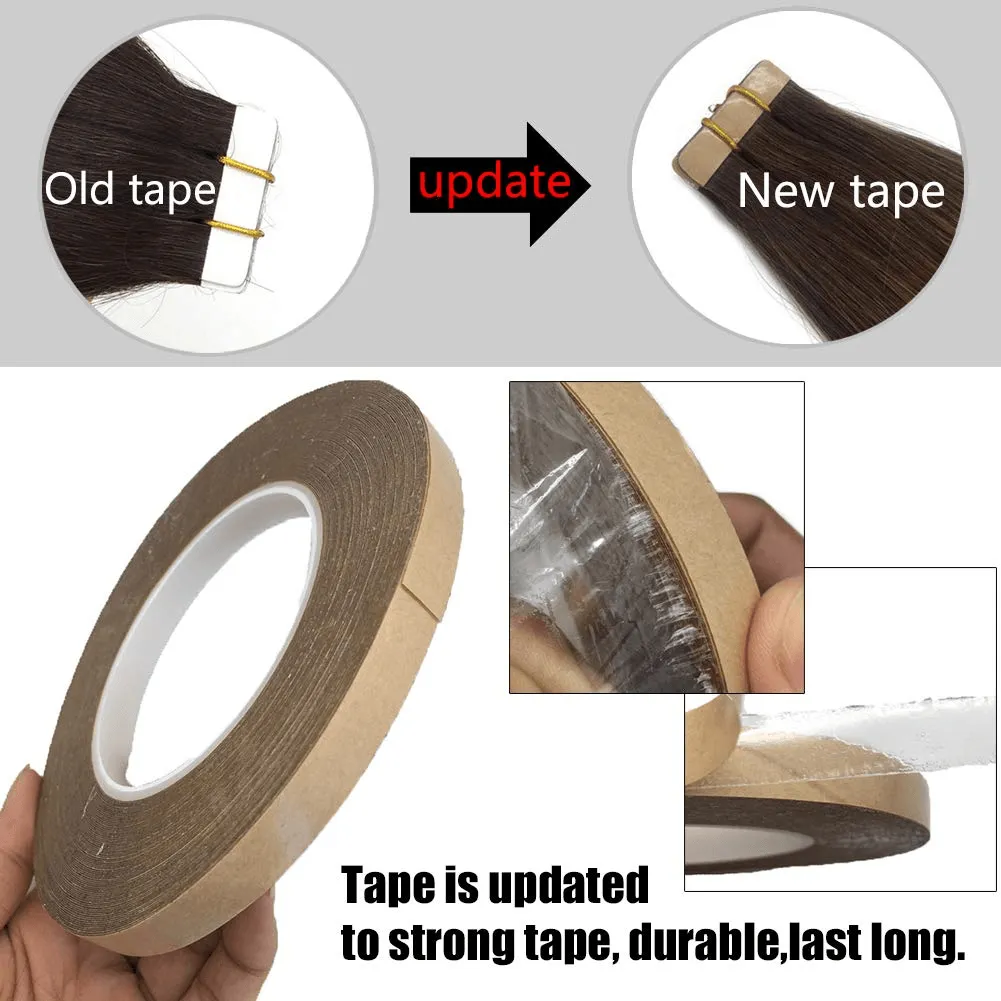 Dark Brown 20pcs 50g Straight Tape in Hair Extensions
