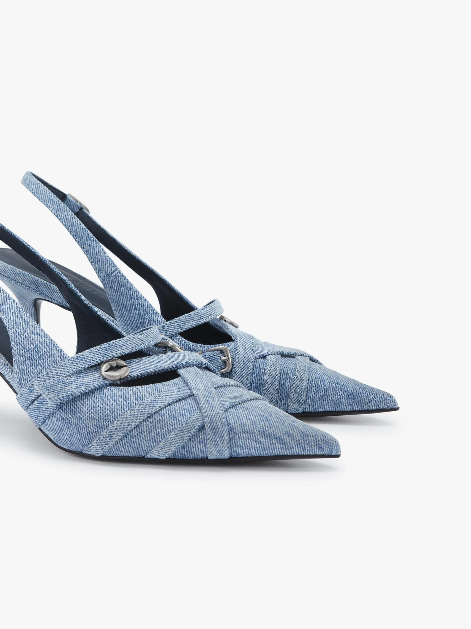 Denim High Heels