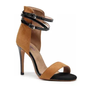 Desnudate - Dark Tan Vegan Suede - Suede Sole - Dance Floor Only
