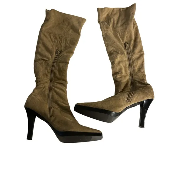 🎃Diba Tan Heels with High Slender Heel and Sleek Pointed Toe