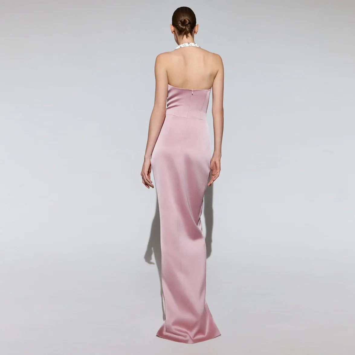 Ella Cowl Stylish Neck Satin Dress