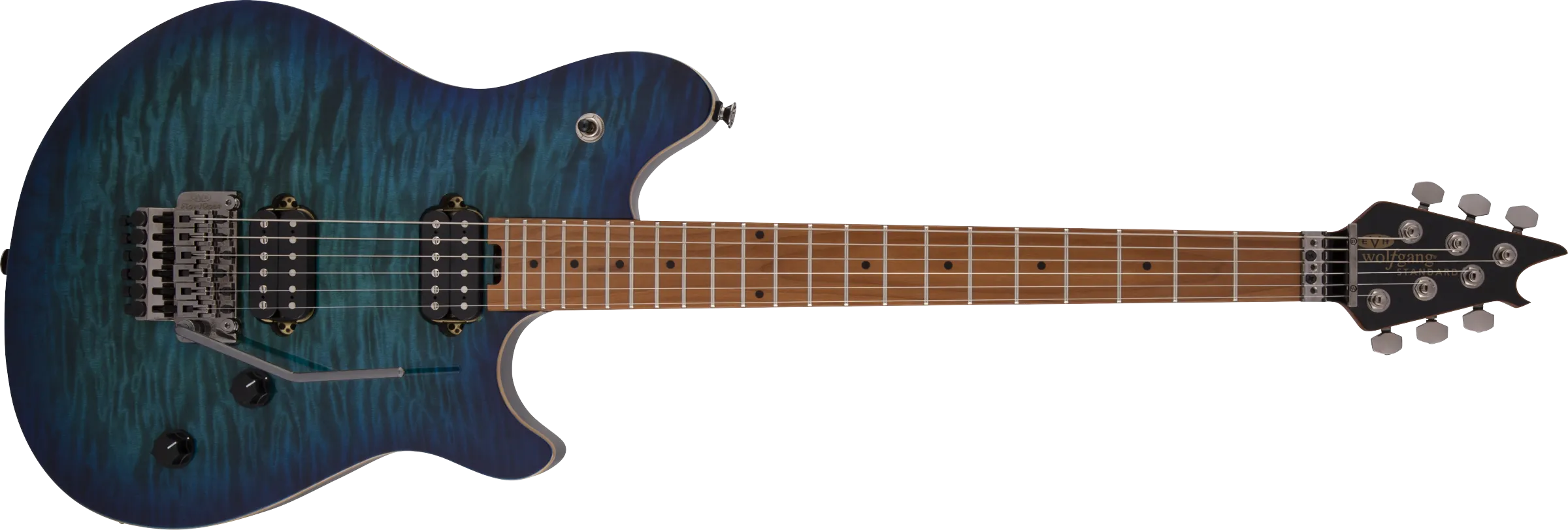 EVH Wolfgang® WG Standard QM, Baked Maple Fingerboard, Chlorine Burst