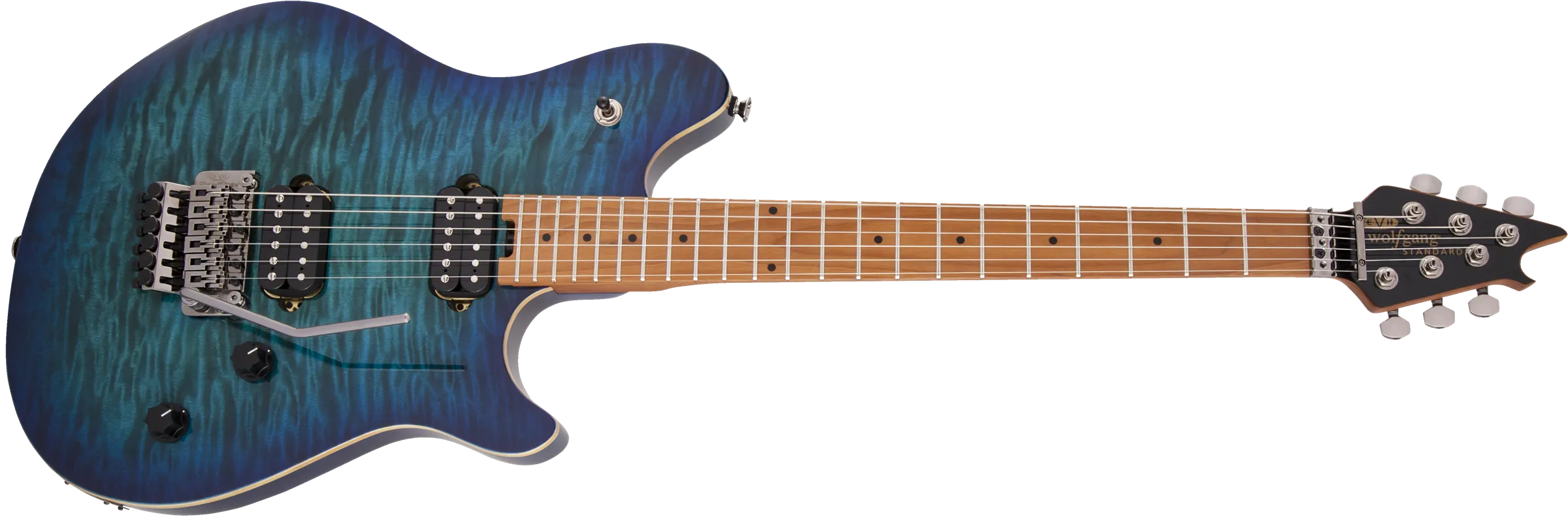 EVH Wolfgang® WG Standard QM, Baked Maple Fingerboard, Chlorine Burst