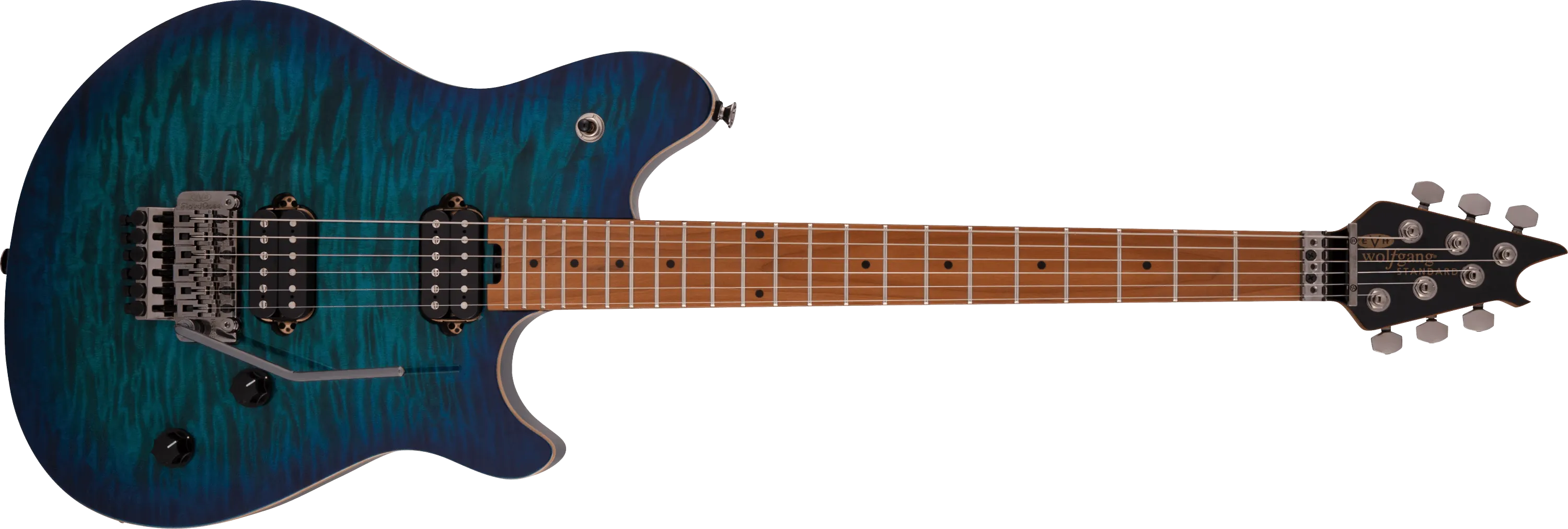 EVH Wolfgang WG Standard QM, Baked Maple Fingerboard in Chlorine Burst 510-7004-599