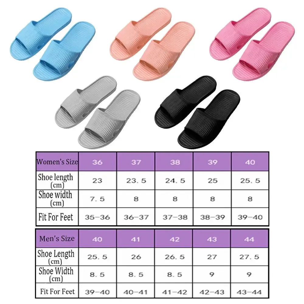 Flat Soft Shower Bathroom Slippers Men's Flip-flops Women's Sandals Summer Shoes