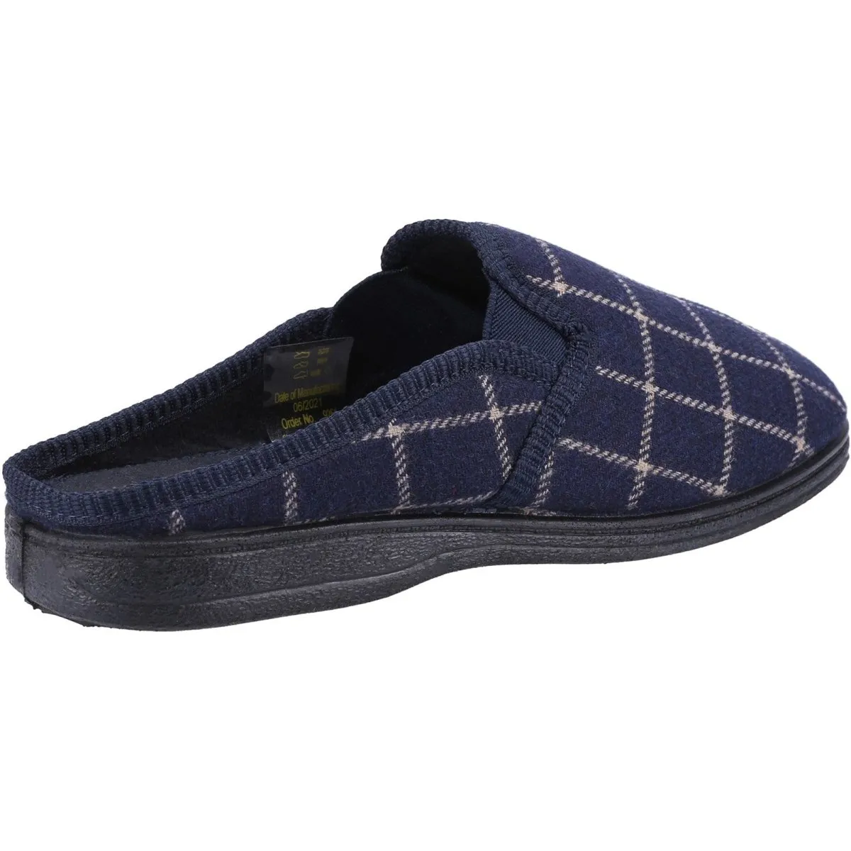 Fleet & Foster Neal Mens Chequered Mule Slippers