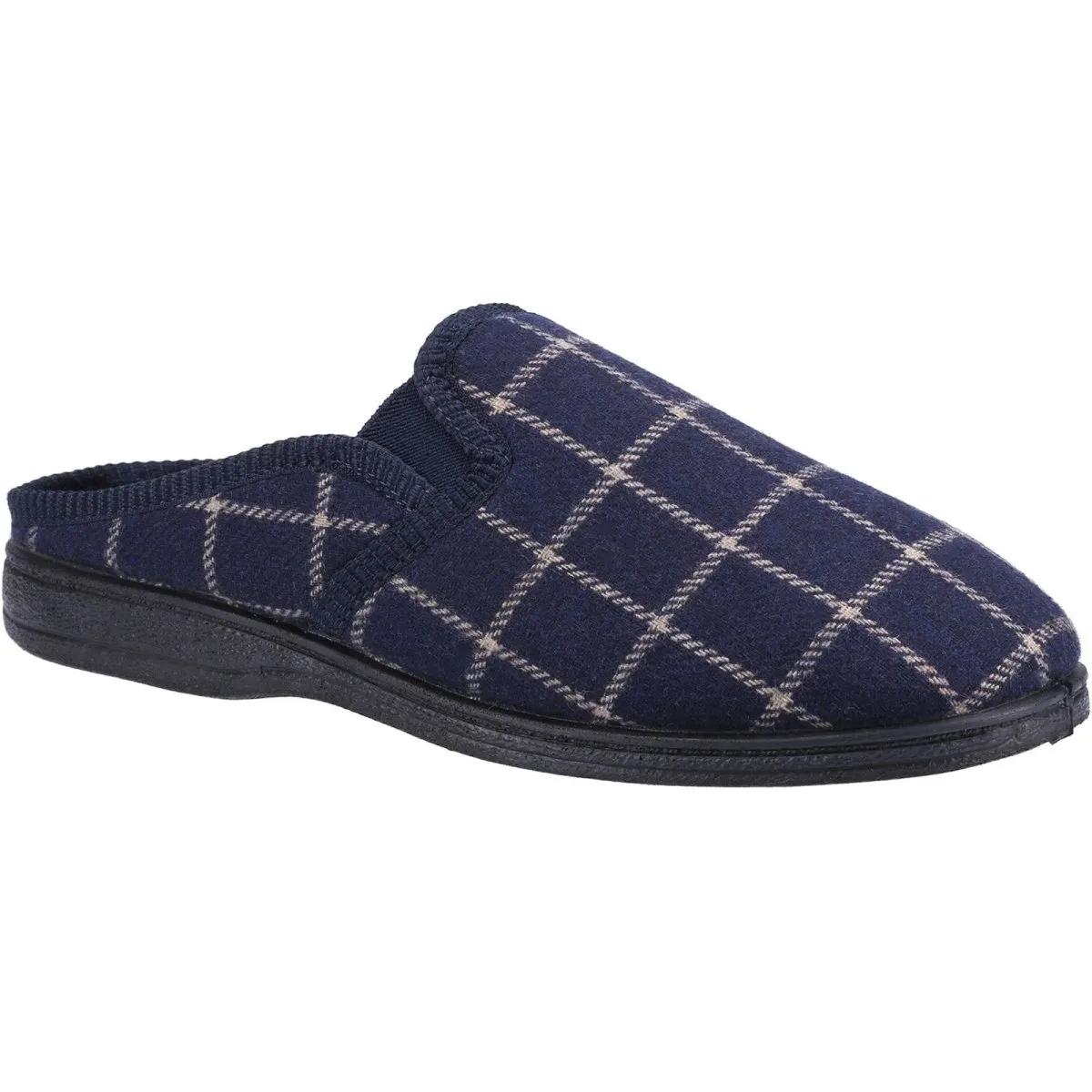 Fleet & Foster Neal Mens Chequered Mule Slippers
