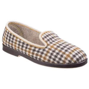 GBS Everett Mens British Tartan Check Print Slippers