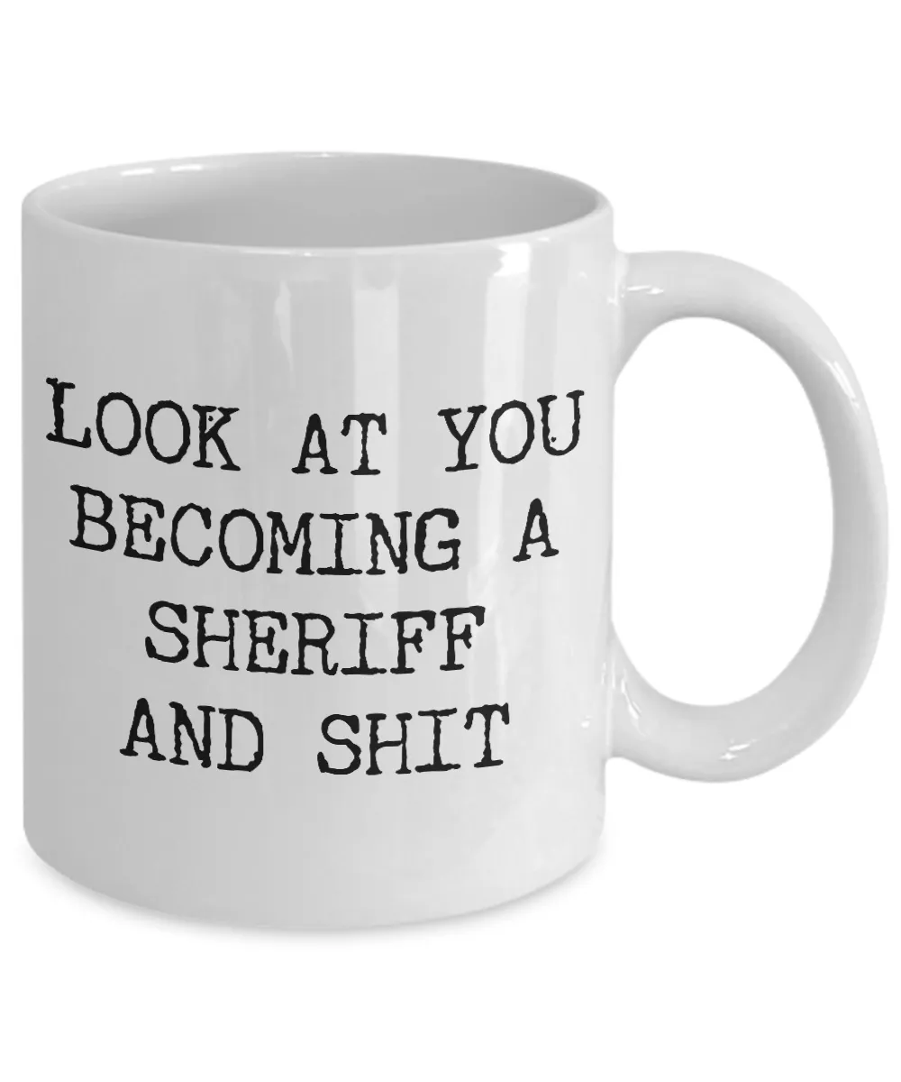Gift For Sheriff Mug Sheriff Gifts Funny Sheriff Academy Coffee Cup