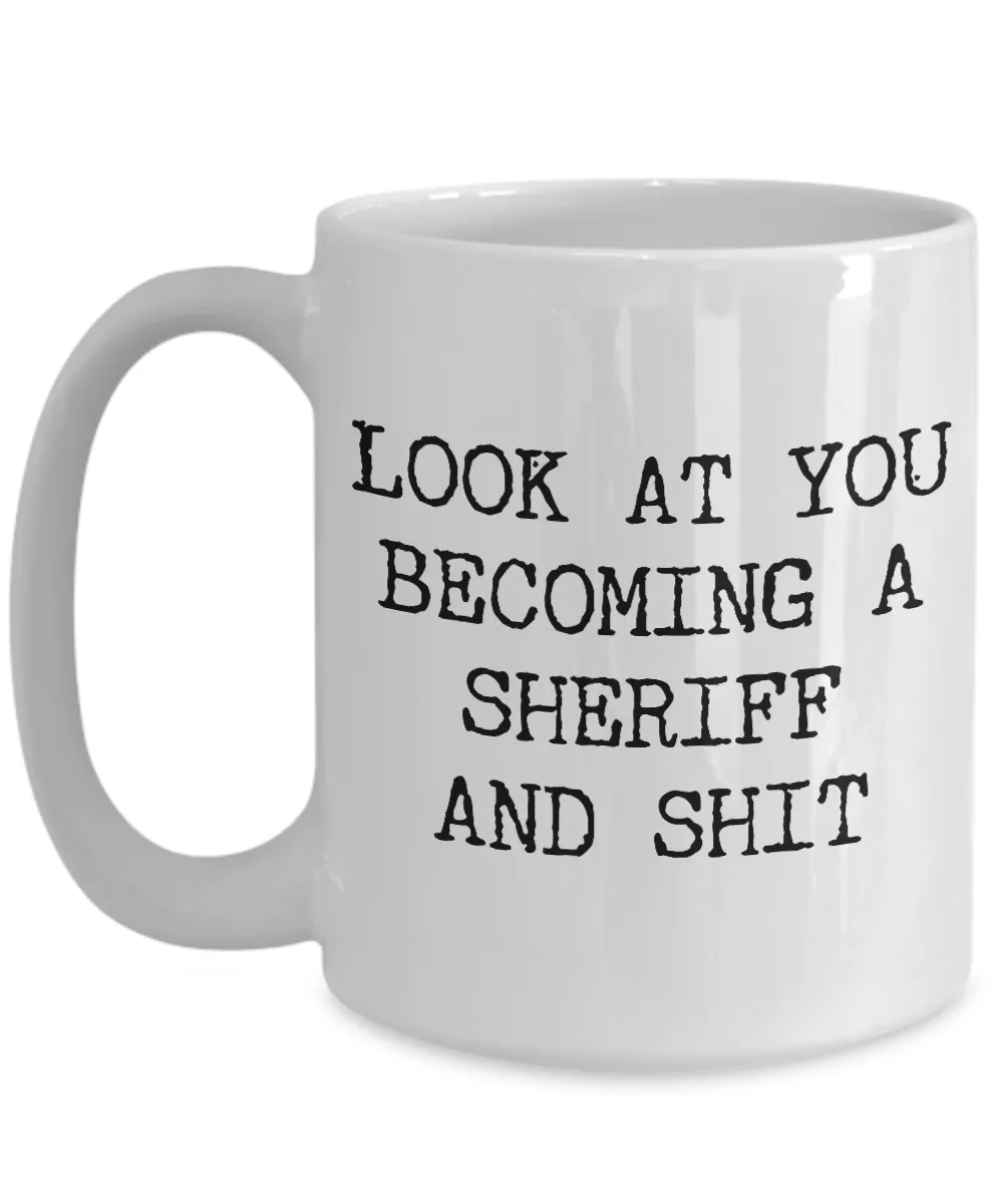 Gift For Sheriff Mug Sheriff Gifts Funny Sheriff Academy Coffee Cup