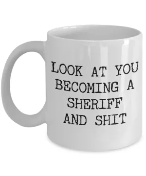 Gift For Sheriff Mug Sheriff Gifts Funny Sheriff Academy Coffee Cup