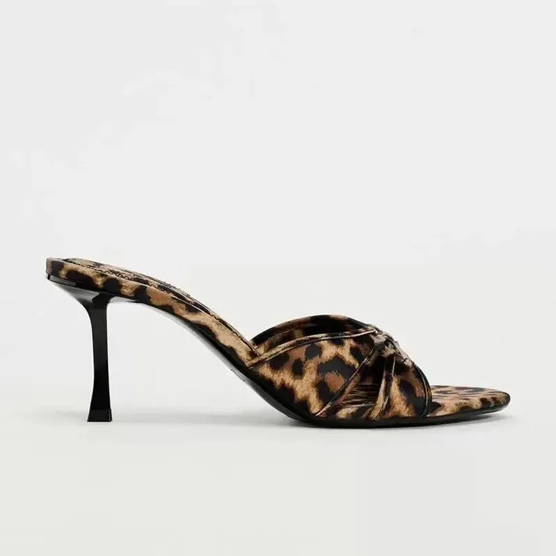 'Giselle' Bow Leopard Kitten Heels