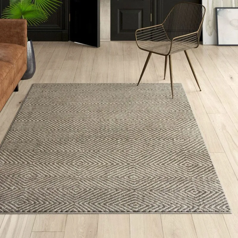 Gray 3' x 5' Flat Woven Hand Made Wool/Cotton Gray Area Rug