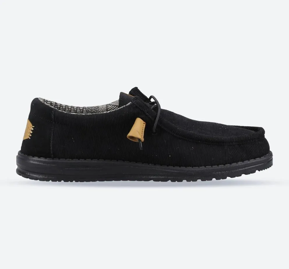 Heydude 40163 Wally Corduroy Klassische Slipper für Herren, Schwarz