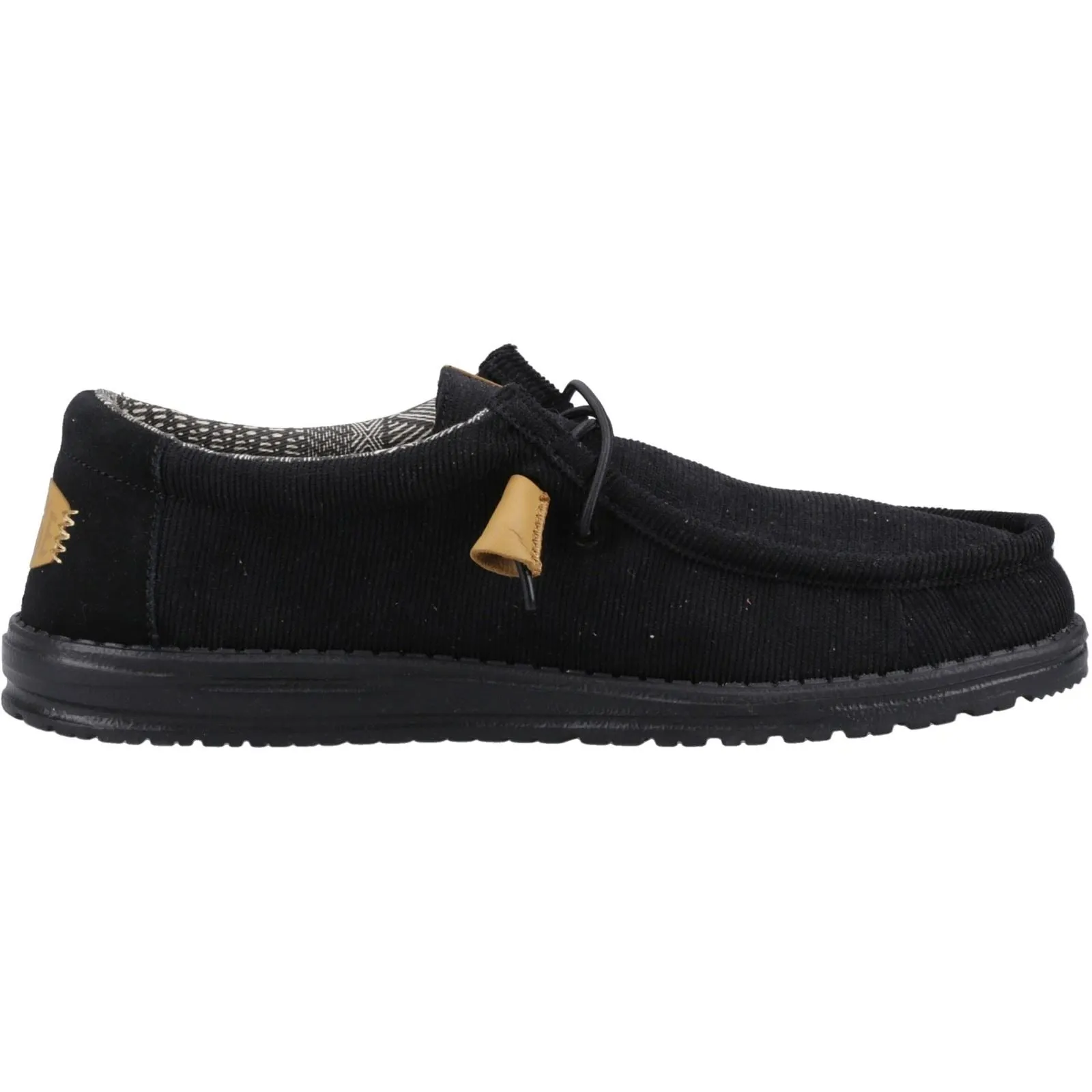 Heydude 40163 Wally Corduroy Klassische Slipper für Herren, Schwarz