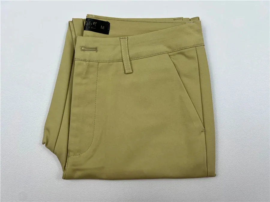 High Waist Slim Fit Pencil Pants – Ankle-Length Trousers for Women