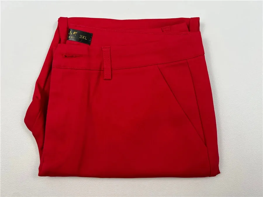High Waist Slim Fit Pencil Pants – Ankle-Length Trousers for Women