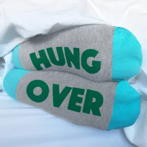 Hung Over funny message 'Feet Up' socks