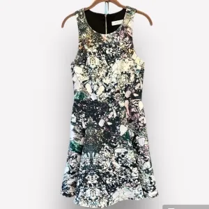 🍕Hunter Bell Porter Cocktail skater fit and flare Dress scuba