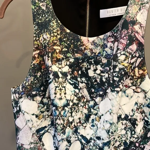 🍕Hunter Bell Porter Cocktail skater fit and flare Dress scuba