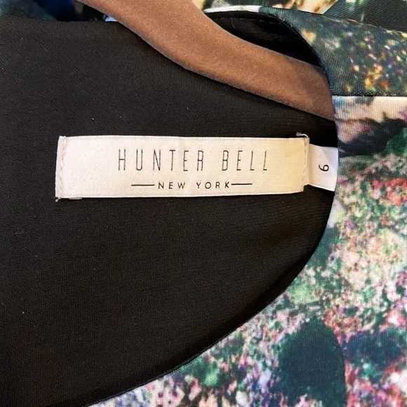 🍕Hunter Bell Porter Cocktail skater fit and flare Dress scuba