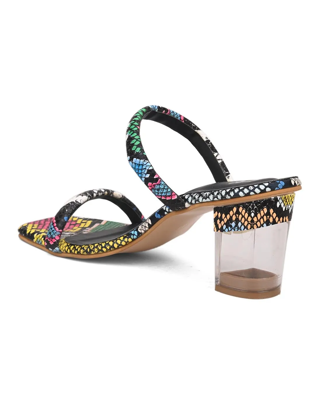 Hydes N Hues Multicoloured  with Transparent Heels