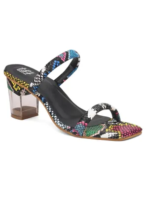 Hydes N Hues Multicoloured  with Transparent Heels