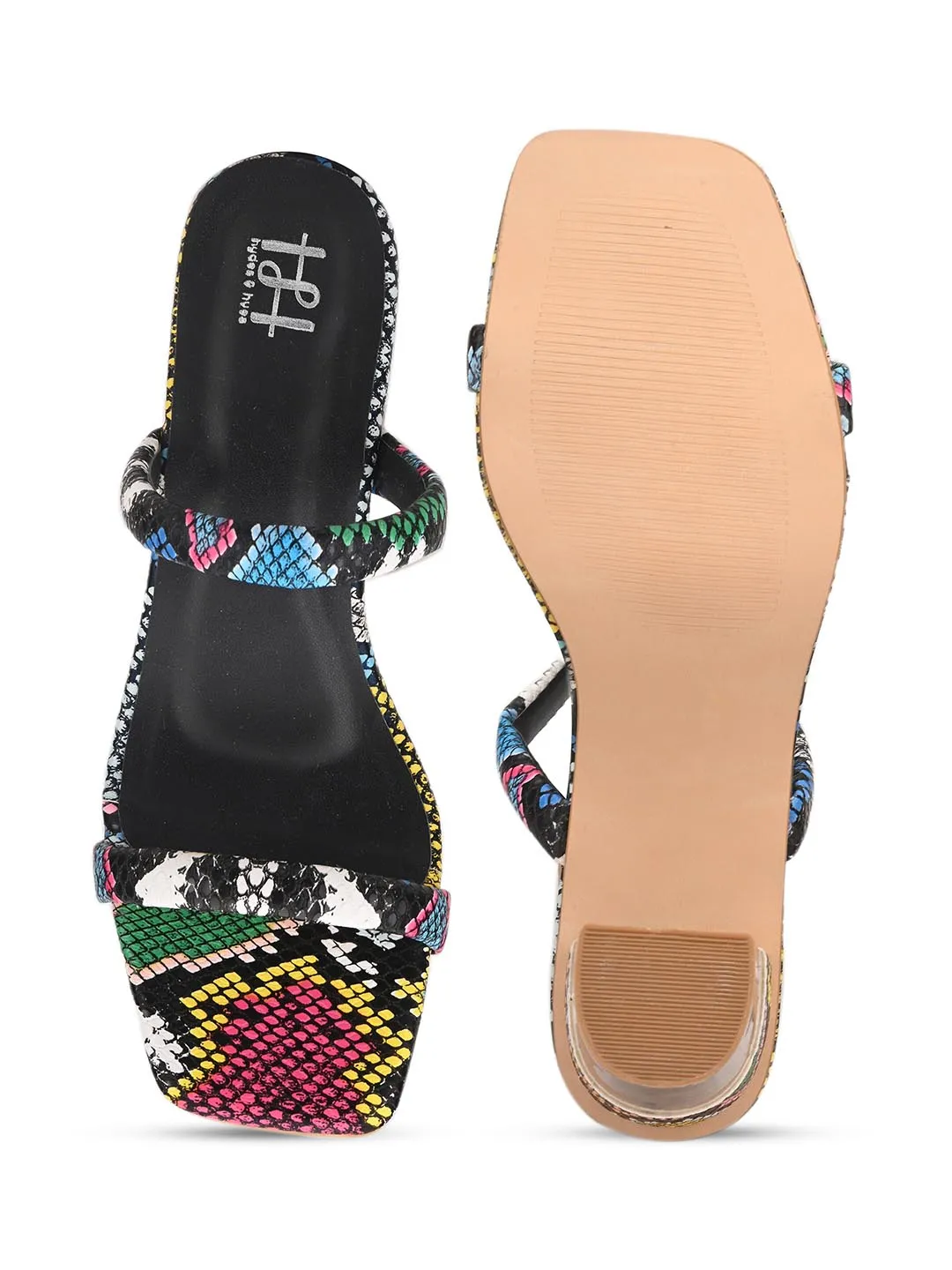 Hydes N Hues Multicoloured  with Transparent Heels
