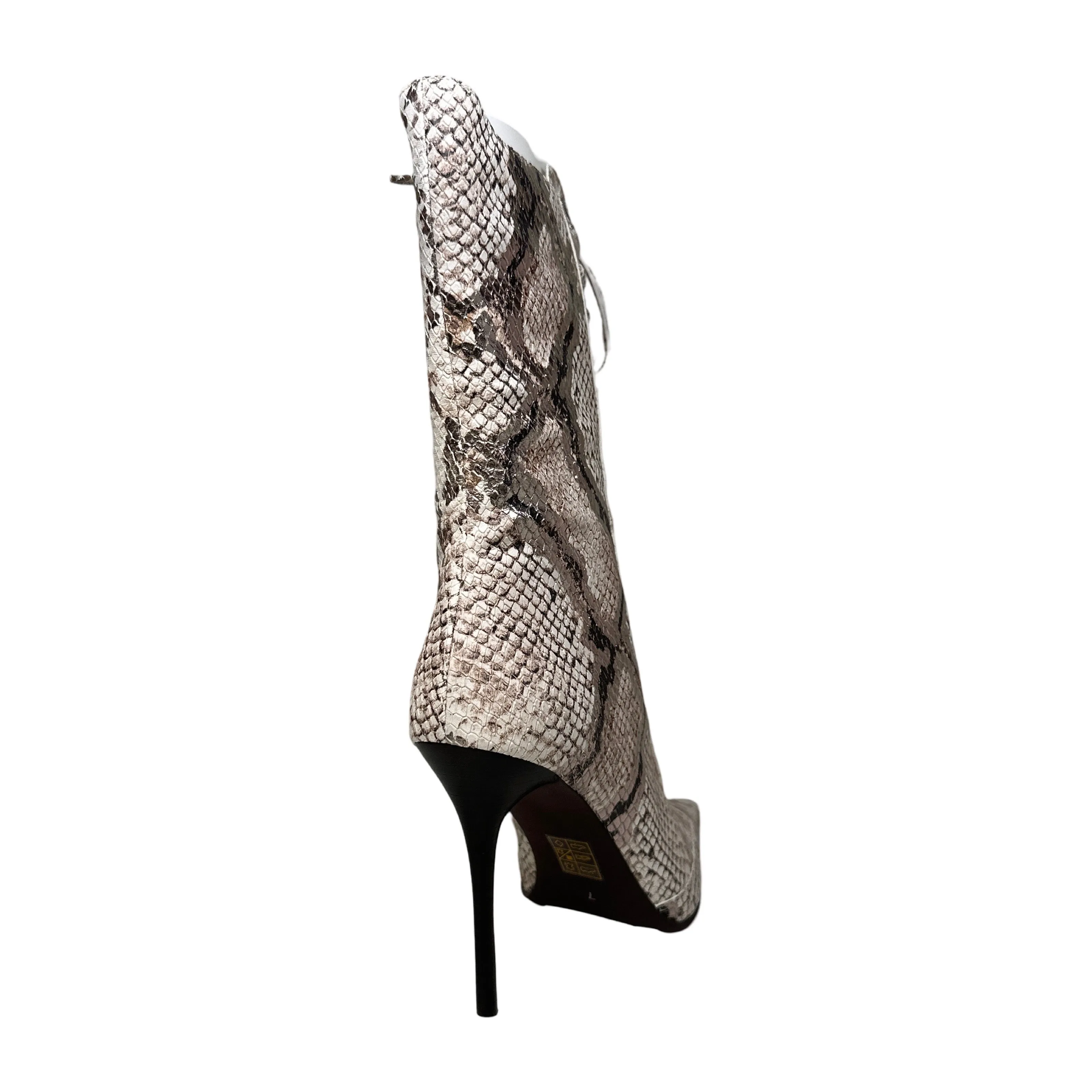 Jeffrey Campbell Beige Gold Python Pointed Toe Heels