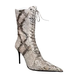 Jeffrey Campbell Beige Gold Python Pointed Toe Heels