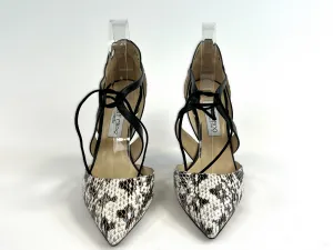 Jimmy Choo Exotic Leather Point Toe Strappy Heels Size 40