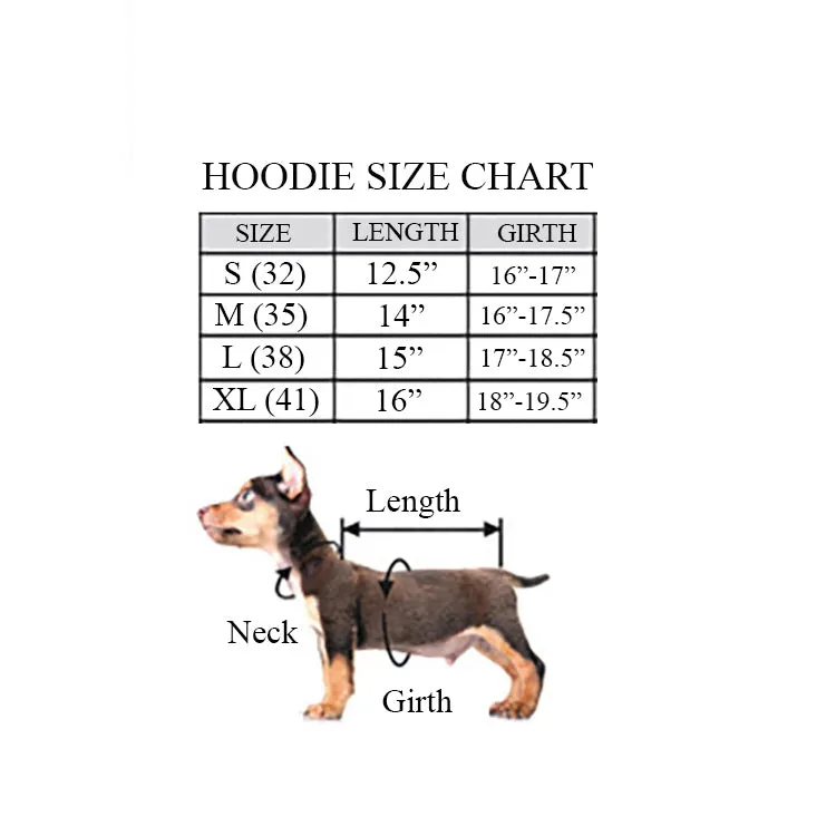 Juliette Heart Print Hooded Fleece Dog Jacket