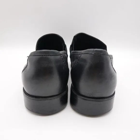 Kenneth Cole New York Black Horse-bit Square Toe Black Slip on Loafer Size 10